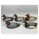 5 Michigan Drake Duck Decoys