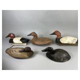 5 Michigan Canvasback Duck Decoys