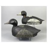 2 Abe Rundle Bluebill Hen Duck Decoys