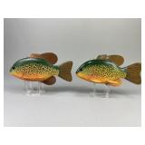 2 Steve Robbins Pumpkinseed Fish Spearing Decoys