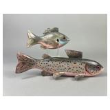 2 George Aho Fish Spearing Decoys