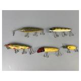 5 Vintage Lures, Heddon & Arbo-Gaster