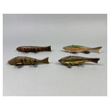 4 Wisconsin Lac du Flambeau Fish Spearing Decoys