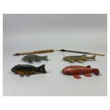 4 Wisconsin Lac du Flambeau Fish Spearing Decoys