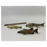 3 Wisconsin La du Flambeau Fish Spearing Decoys