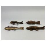 4 Wisconsin Lac du Flambeau Fish Spearing Decoys