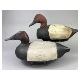 2 Michigan Canvasback Drake Duck Decoys