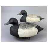 2 Bob Herbert Bluebill Drake Duck Decoys