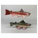 2 Carl Christiansen Trout Fish Spearing Decoys