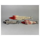 3 Louie Leech Fish Spearing Decoys