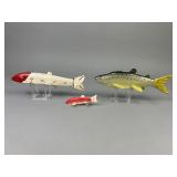 3 Lawrence Bethel Fish Spearing Decoys