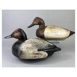 2 Schmidt Canvasback Duck Decoys