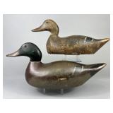 2 Evans Mallard Duck Decoys