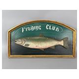 Vintage Hand Carved Fish Plaque