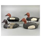 4 Canvasback Drake Duck Decoys
