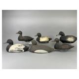 6 Bluebill Duck Decoys