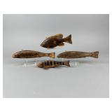 4 Duane Poupart Fish Spearing Decoys