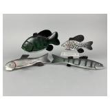 4 James Wayman Fish Spearing Decoys