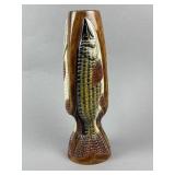 Carl Christiansen Hand Carved Fish Vase