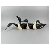 4 Hand Carved Loon Silhouettes