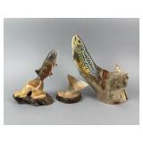 3 Jim Wiley Fish Carvings