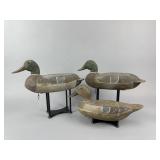 3 Illinois River Mallard Duck Decoys