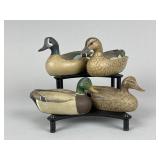 4 Lester Beattie Miniature Decoys