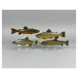 4 Marcel Meloche Fish Spearing Decoys