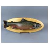 Mike Borrett Hand Carved Arctic Char Plaque