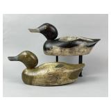 Rare Paul Uecker Pr. of Bluebill Duck Decoys