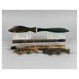 4 Poupart Family Fish Spearing Decoys