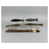 4 Poupart Family Fish Spearing Decoys