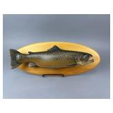 Mike Borrett Hand Carved Brown Trout Plaque