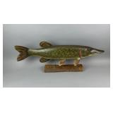 Lou Schifferl Hand Carved Northern Pike