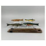 4 Ben Chosa Fish Spearing Decoys