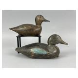 2 Wisconsin Teal Duck Decoys