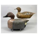 2 Wisconsin Teal Duck Decoys