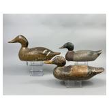 3 Mallard Duck Decoys