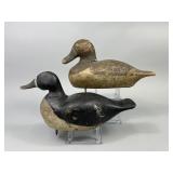 2 Wisconsin Bluebill Hen Duck Decoys