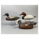 3 Drake Duck Decoys