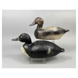 2 Wisconsin Bluebill Hen Duck Decoys