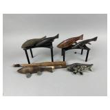 6 Poupart Family Fish Spearing Decoys