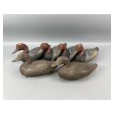 6 Paul Gibson Redhead Duck Decoys