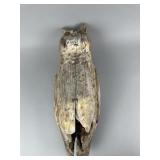 Hand Carved Folkart Owl