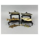 6 Marcel Meloche Fish Spearing Decoys