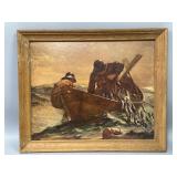 Vintage Framed Fishing Art