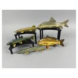 5 Marcel Meloche Fish Spearing Decoys