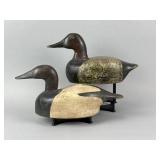 2 Wisconsin Canvasback Drake Duck Decoys