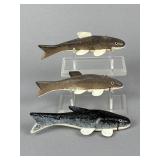 3 Butch Schramm Fish Spearing Decoys