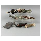 11 Vintage Fish Spearing Decoys